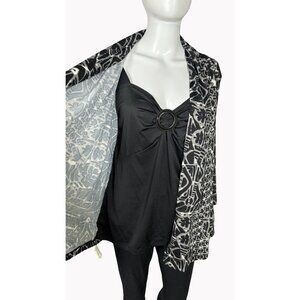 Notations Womens L Stretch Pullover Blouse Top Layered Look Knit Shirt
